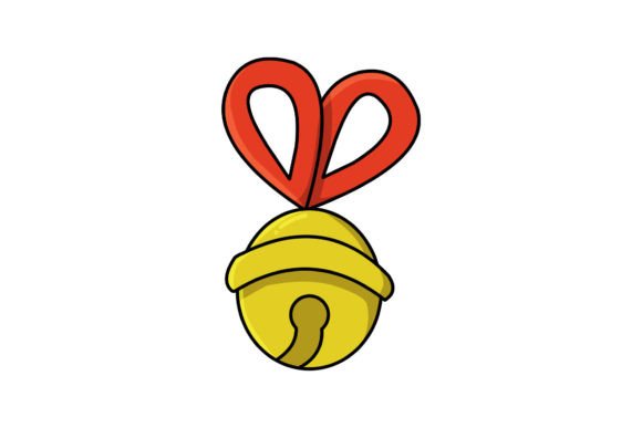 Christmas Bell Icon Vector Illustration for Handmade Creations