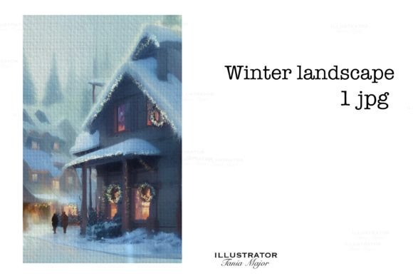 Christmas Card Winter Landscape Illustration Review