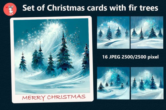 Christmas Cards with Fir Trees Embroidery Review