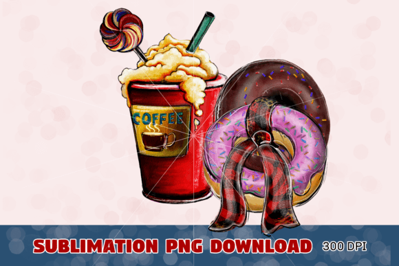 Christmas Coffee Cute Funny Latte Mint Illustration Review