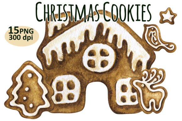 Christmas Cookie Clipart PNG Sublimation for Handmade Creations