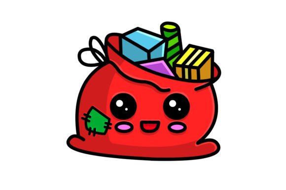 Christmas Gift Sack Vector Illustration for Digital Sellers