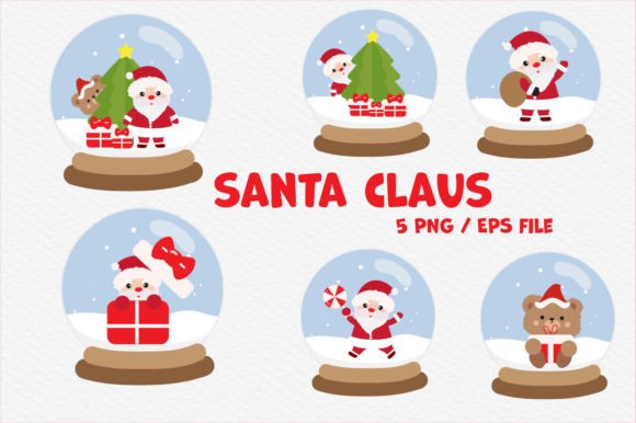 Christmas Snowball Globe Clipart for Cozy Illustrations