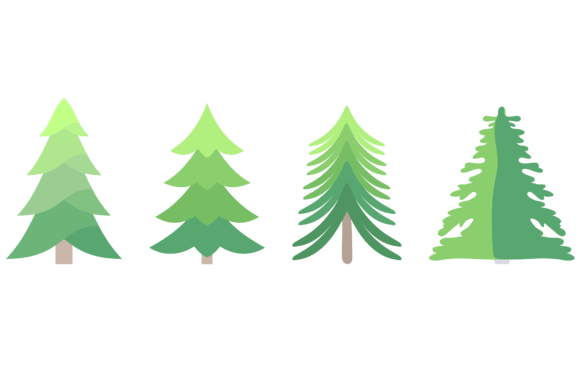 Christmas Tree Design Illustrations for Digital Selling