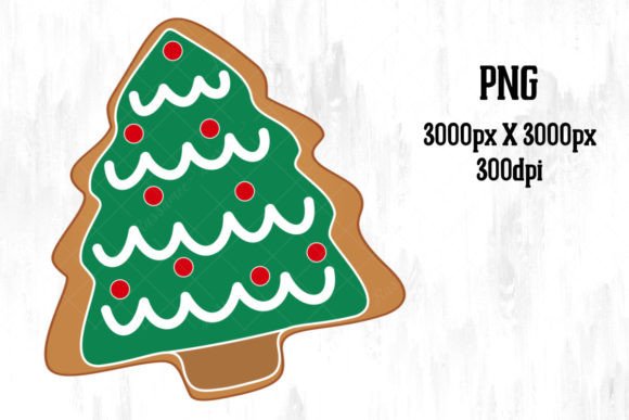 Christmas Tree Gingerbread Clipart for Festive Branding