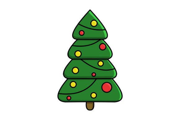 Christmas Tree Icon Illustration for Handmade Creations