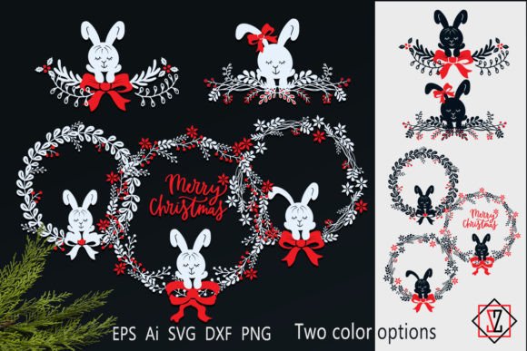 Christmas Wreaths with Bunny SVG Review