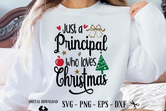 Just a Principal Who Loves Christmas SVG for Festive Illustrations