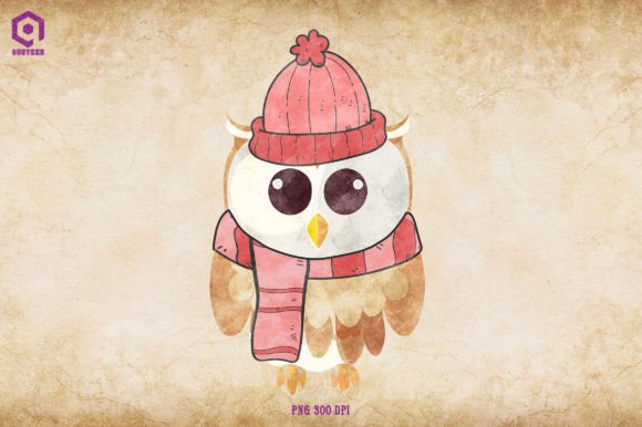Owl Cozy Christmas Illustration Review