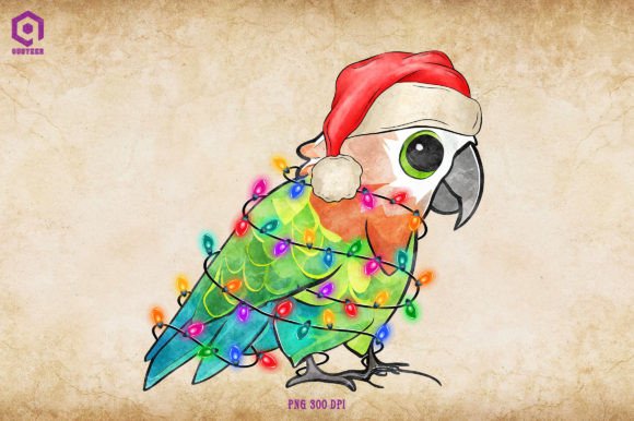 Parrot Christmas Tree Lights: Festive Illustrations for Local Brands