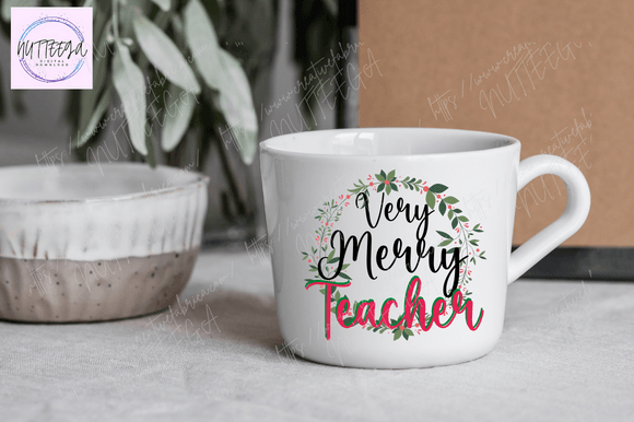 Very Merry Teacher Christmas Png for Illustrations and Crafts