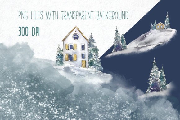 Watercolor Winter House, Christmas Card: A Review for Digital Sellers